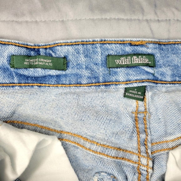 Women's Wild Fable, High Rise, Distressed, Light Wash Denim Pants, Size … - Picture 7 of 16